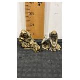 2 small brass figures Buddha