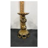 Brass candle stick holder 9.75" tall