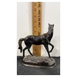 Bronze trotting horse statue / sculpture  7.5"