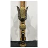 Brass pillar candleholder 14.5"