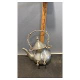 Silver Plated Tilting Teapot 7? with Silver