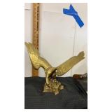 11" brass Eagle wings spread  14" wingspan bright