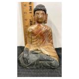 7.5"  tall hand carved Meditating Buddha statue