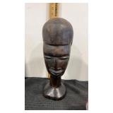Hand carved Ebony bust  13" tall