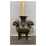 Chinese Bronze Ram Style Vessel 14"