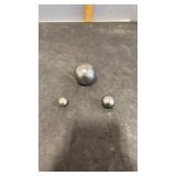 3 Solid Zinc? Balls of various size