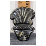 Hand carved Aztec or Mayan statue made of gold