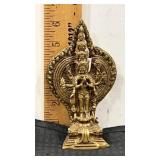 Brass Armed Chenresig statue  6" tall