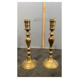 2 Brass Candlestick Holder 15.5"