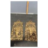 2 Cast Iron Fruit Bowl Wall Decorations
