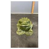 Hand-Carved Nephrite Jade Frog with Jade Coin