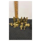 14 piece brass nativity scene