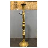 Pair of Large Unmarked Brass Candlestick Holder