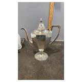 DA Marked Silver Plate Coffeepot/Teapot 10"