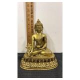 Brass medicine Buddah statue  10" tall