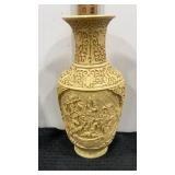 Chinese carved Resin vase 12" tall