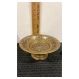 Brass pedestal bowl  3.25" tall