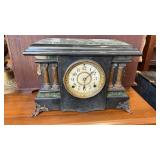 Seth Thomas mantle clock Adamantine 4 pillar lion