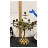Solid brass 8 arm candelabra 18.5"