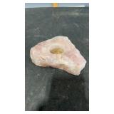 Rose Quartz Tea Light Holder Felt Bottom 5.5" x