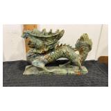 Green jade Dragon statue a significant symbol in