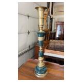 Asian Moroccan Brass and green marble alter