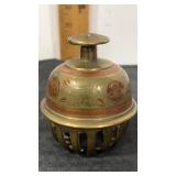 Enamel etched Tibetan Buddhist temple brass
