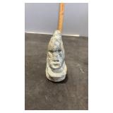 Stone Face Carved Rock 2" x 4" x 5"