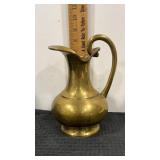 Brass pitcher 8" tall