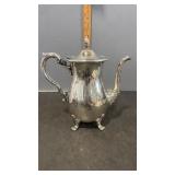 Unmarked Silver Plated Teapot/Coffeepot 9.5"