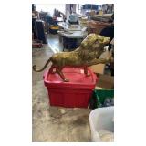 Solid Brass Lion Statue 38" x 12" x 23"