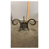 Green Granite Ball with Wrought Iron Metal Stand