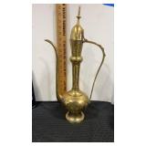 Indian brass pitcher Agatha Dallas coffee tea pot