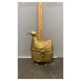 Dhokra Quacking Duck Brass Hinged Lockable Box