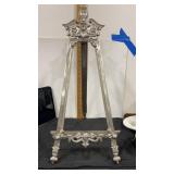 Approximately 24" tall pewter easel