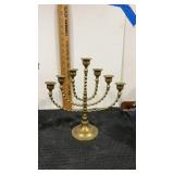 Brass 7 branch Menorah candle holder