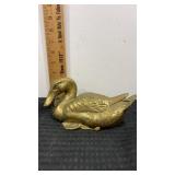 Solid brass  3.5" x 8" Duck mallard sculpture
