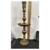 Etched brass floor candlestick alter prayer