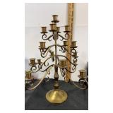 Brass candelabra 17 arms 21" tall