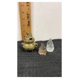 Brass  incense burner and 2 buddah figure