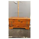 Wooden Lockable Chest 22.5" x 11" x 13"