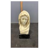 Virgin Mary Mother of Jesus with Marble Base 10"