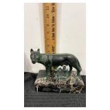 Capitoline wolf bronze sculpture depicting a she