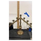 Adjustable Church alter brass candelabra 19" tall