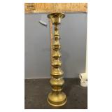 Large Unmarked Brass Candle Holder with Spike