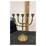 Brass Menorah -David candle stick holder