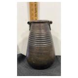 Brown vessel jug Rustic modern 9" tall  made in