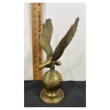 12? brass Eagle on globe earth wings spread