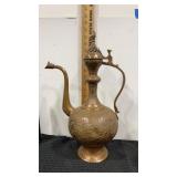 17" brass genie lamp