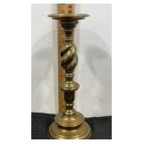 Brass candle holder 12.5" tall